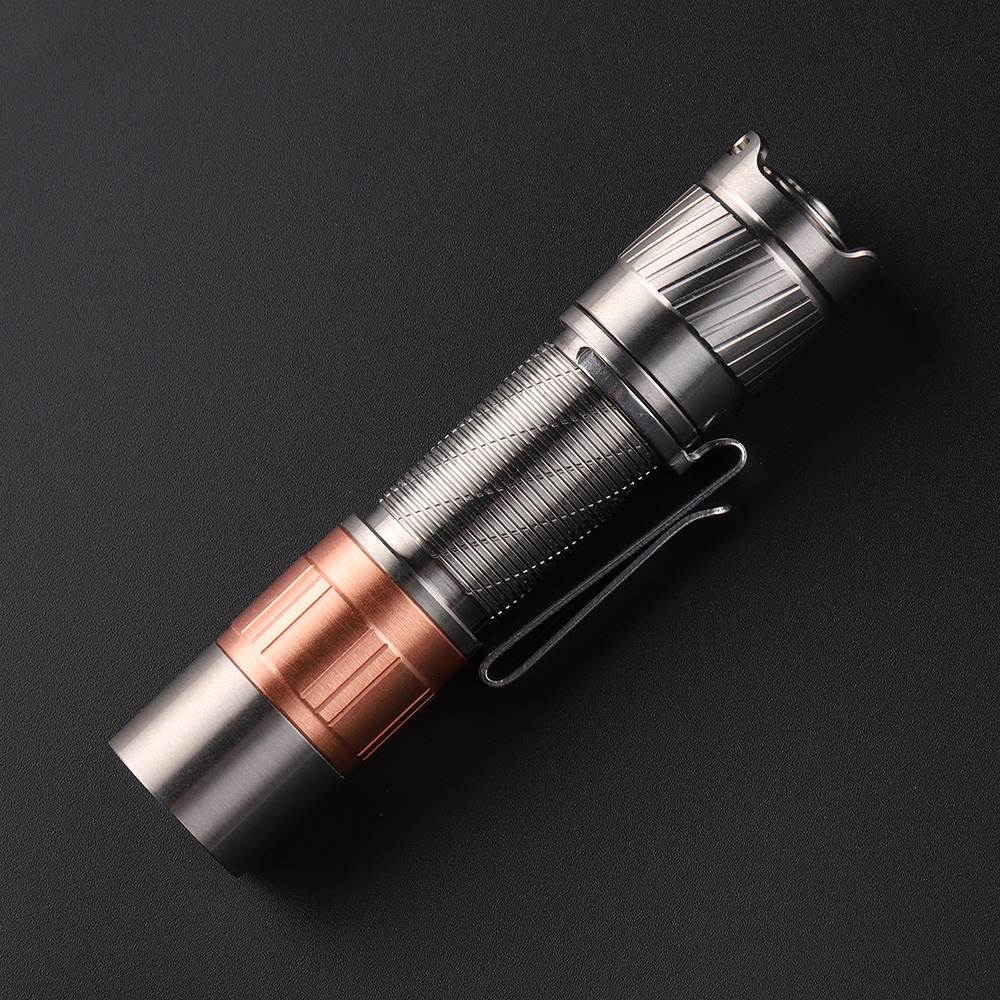 Convoy T3 copper head titanium glossy AA 14500 flashlight