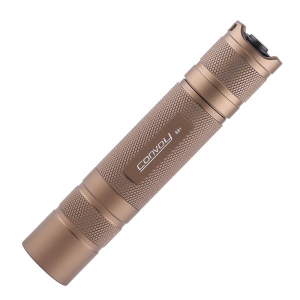 Convoy S2+ tan 18650 flashlight