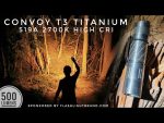 Convoy T3 titanium glossy AA 14500 flashlight with Vapcell F12 1250mAh 14500 battery