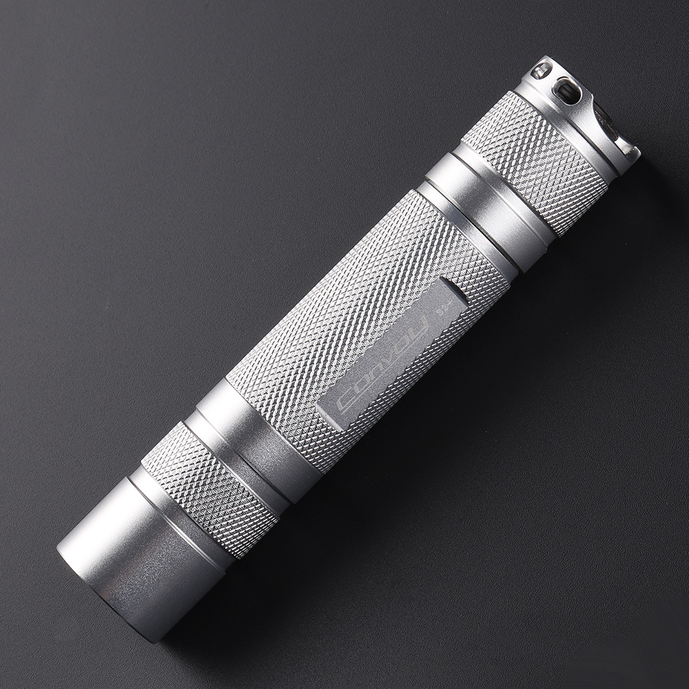 Convoy S2+ silver 18650 flashlight